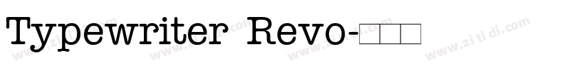 Typewriter Revo字体转换